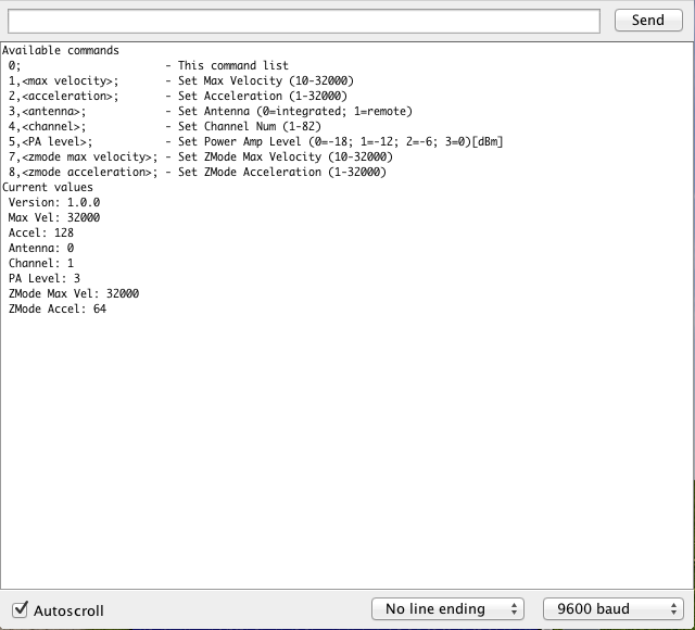 Serial Monitor Window